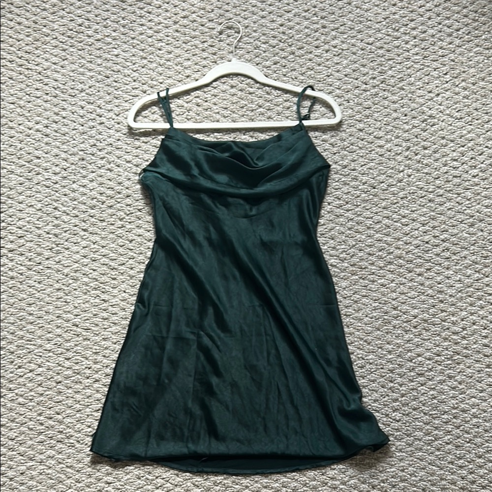 Hello Molly Dark Green Slip Dress